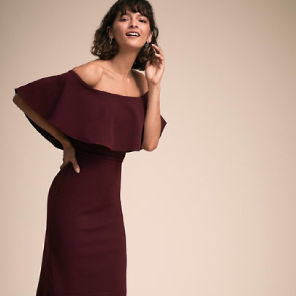 Burgundy BHLDN Dara Dress - size 8